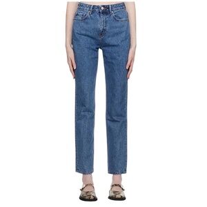 GANNI SWIGY designer rigid organic cotton denim high rise jeans 29